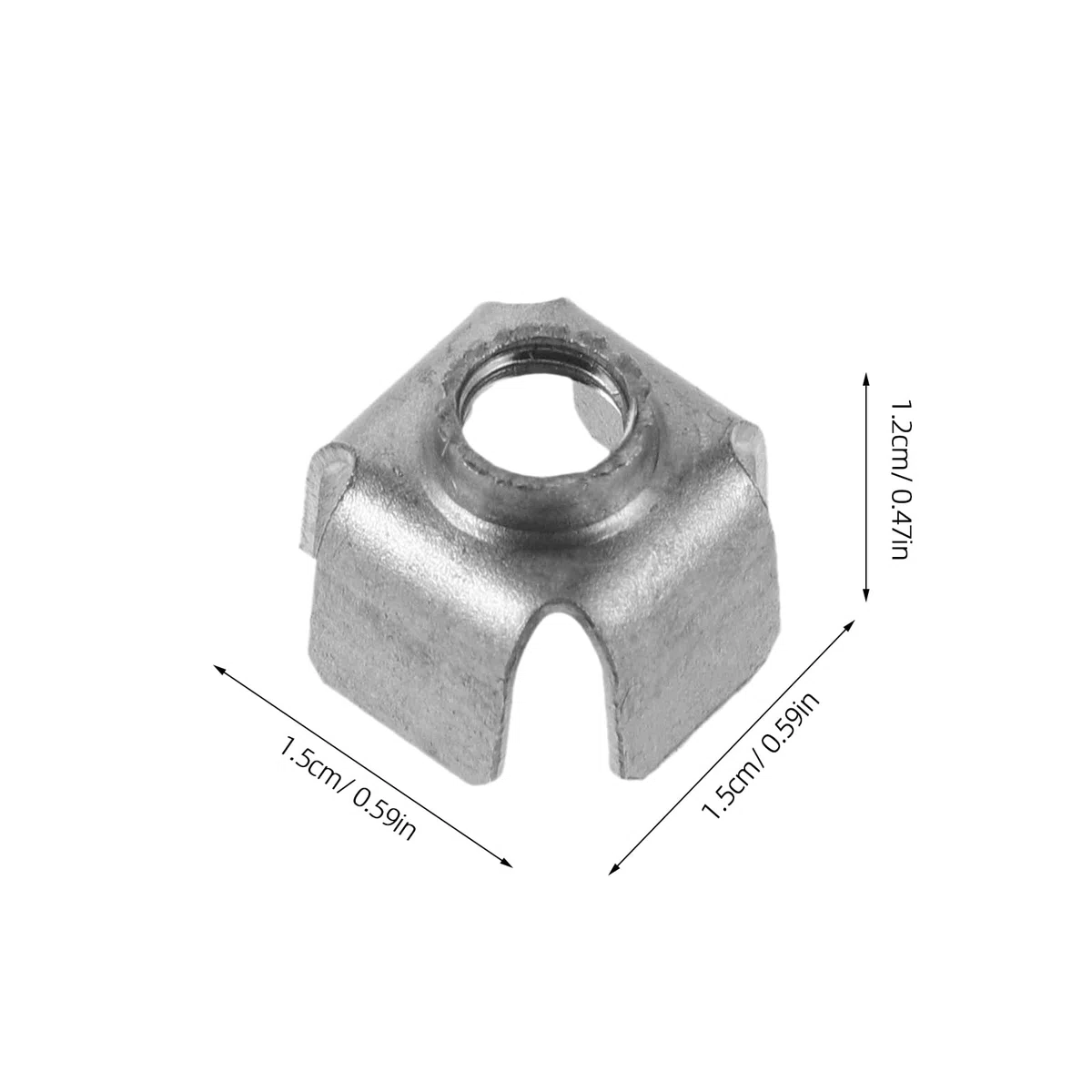 Insert Fileté Installation Rapide en Fer Argenté pour Tube Carré M6 et Connexion Soudée Stable 200 Pièces pour Meubles et Machines