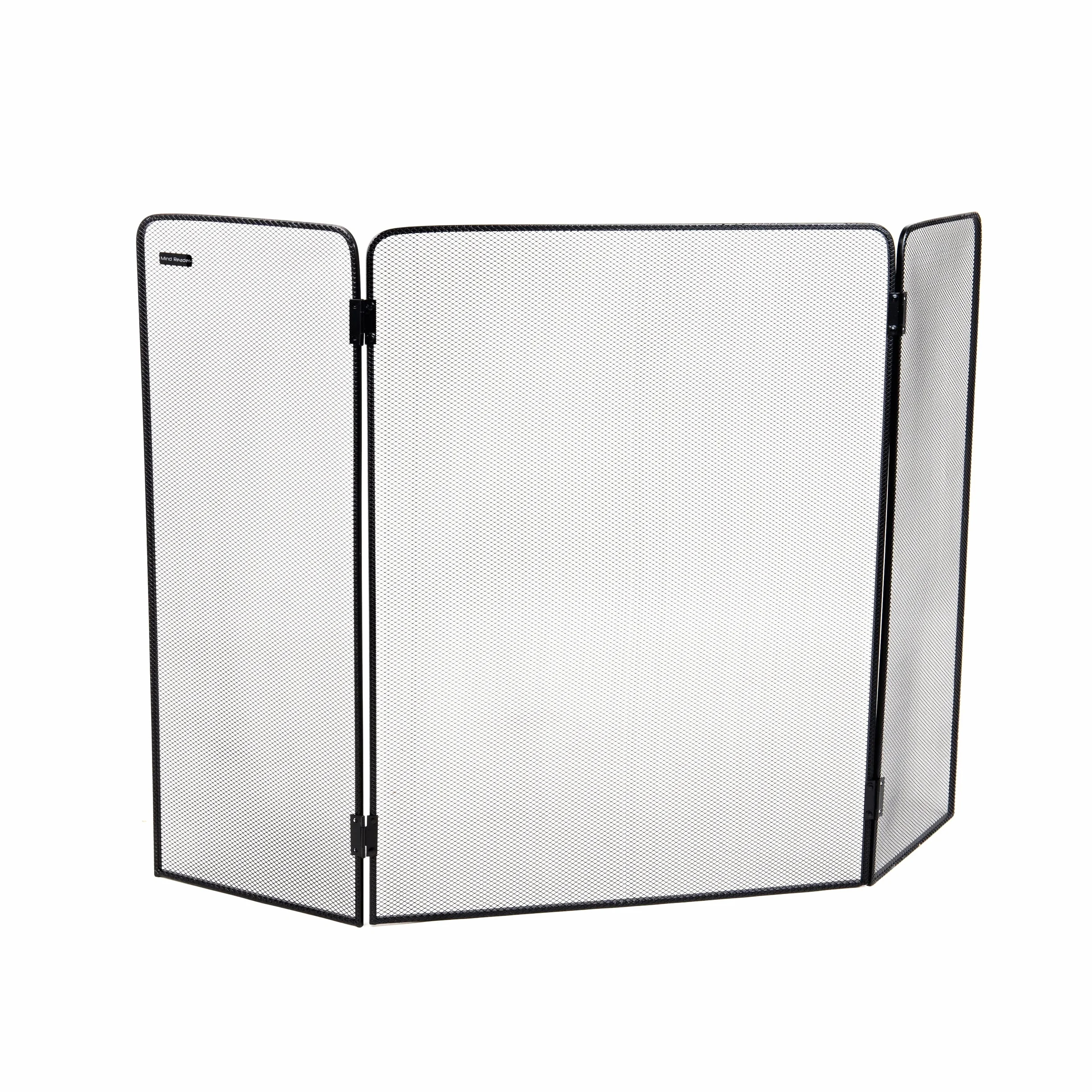 Mind Reader FIRESCREEN-BLK Panneau de Porte à 3 Panneaux avec Double Barre Finition Noire