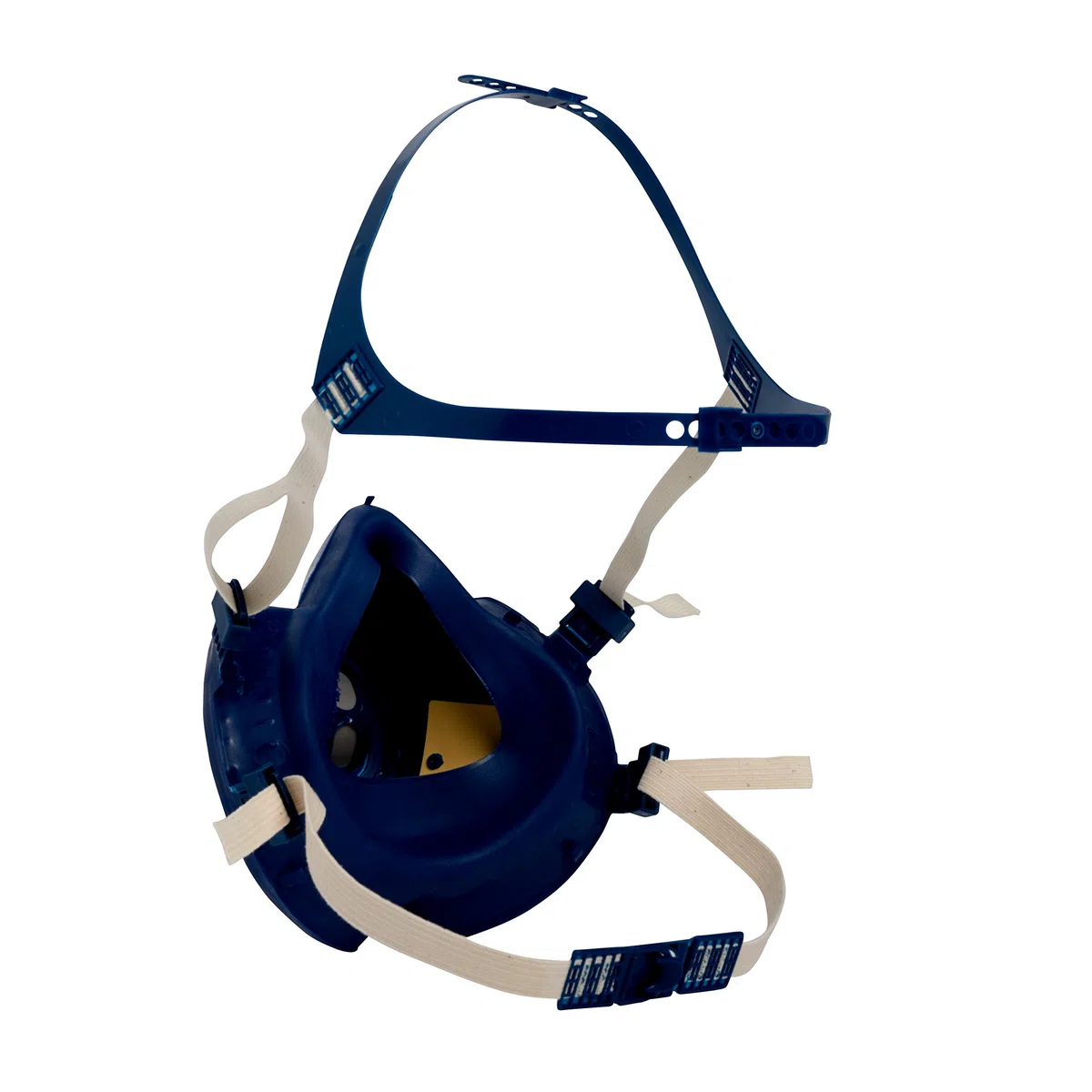 3M série 4000 - Demi-masque de protection réutilisable 3M 4277 - Filtres intégrés pour une protection contre vapeurs, gaz et particules - 1 x masque bleu/blanc
