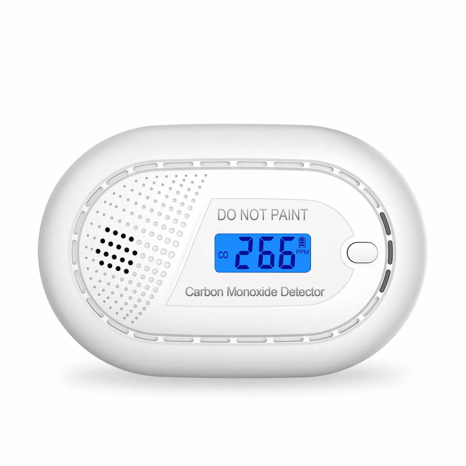 RUNIDUR Détecteur de Monoxyde de Carbone Alarme Portable avec Durée de Vie 10 Ans, Détecteur de CO Plat sans Perçage Selon la Norme Européenne en 50291 pour Poêle-Cheminée, 1 Pièce