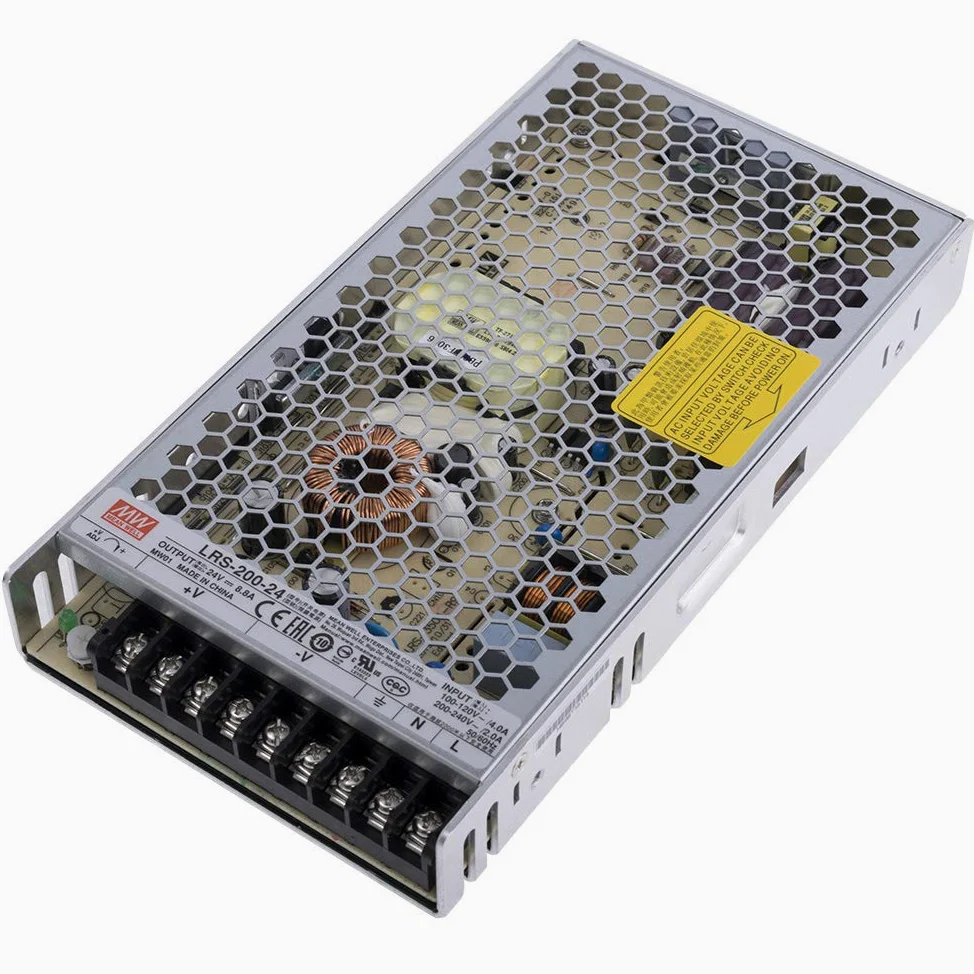 Mean Well LRS-200-24 Bloc d'alimentation 211 W 24 V 8,8 A plat 30 mm 1HU Boîtier métallique encastrable