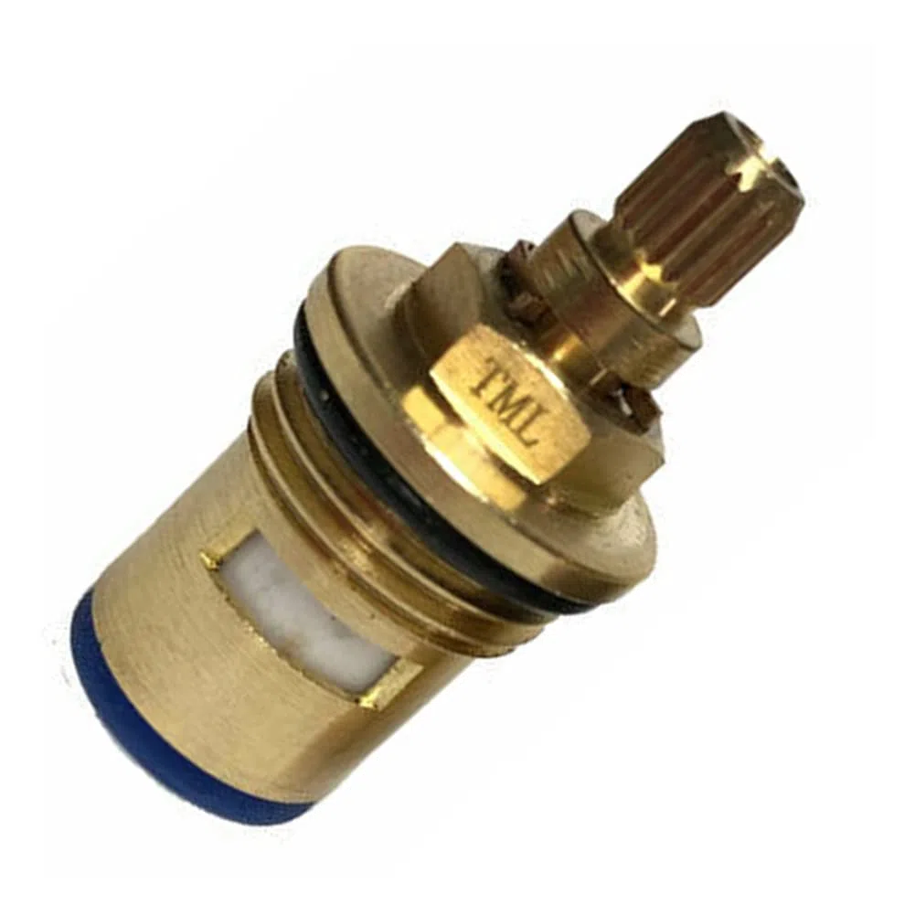 Lot de 2 Cartouches de Rechange en céramique pour Robinet mitigeur 20 Dents 1/4 de Tour 1/2" x pour BSP 1/2" x 45 mm