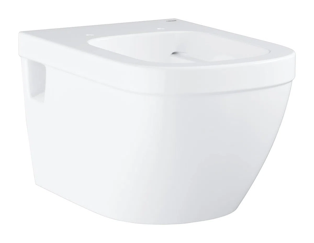 GROHE cuvette suspendue Euro ceramic, sans bride sans rebord, entièrement caréné, volume de chasse 3/5 L, porcelaine vitrifiée, finition blanc alpin, 39538000 (Import Allemagne)