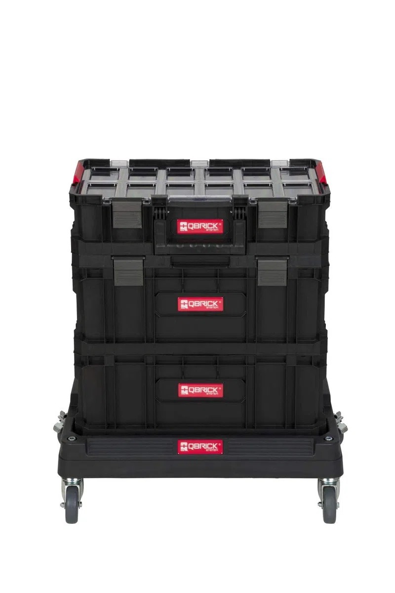 Qbrick System Chariot à outils XL avec de nombreux accessoires Dimensions (l x p x h) : 53 x 38 x 98 cm
