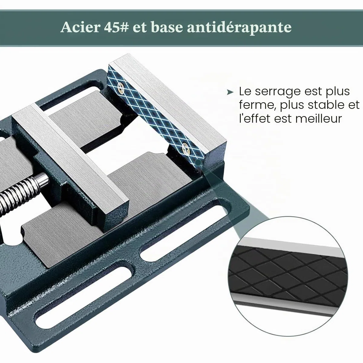 Etau de Perceuse a Colonne Étau de Fixation pour Perceuse et étau de Table avec Verrouillage de Base Pivotante de 10,2 cm Robuste de Précision Étau de Fraisage de Précision Étau de Serrage