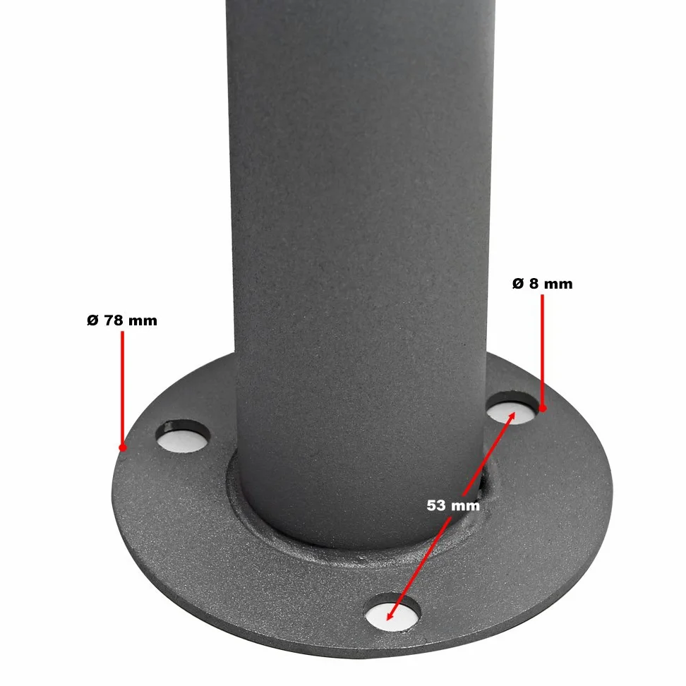 Wiltec Kit Boîte aux Lettres V17 avec Pied de Support, Verrouillable, Gris Anthracite, Acier galvanisé, 375 x 108 x 330 mm, avec Porte-nom