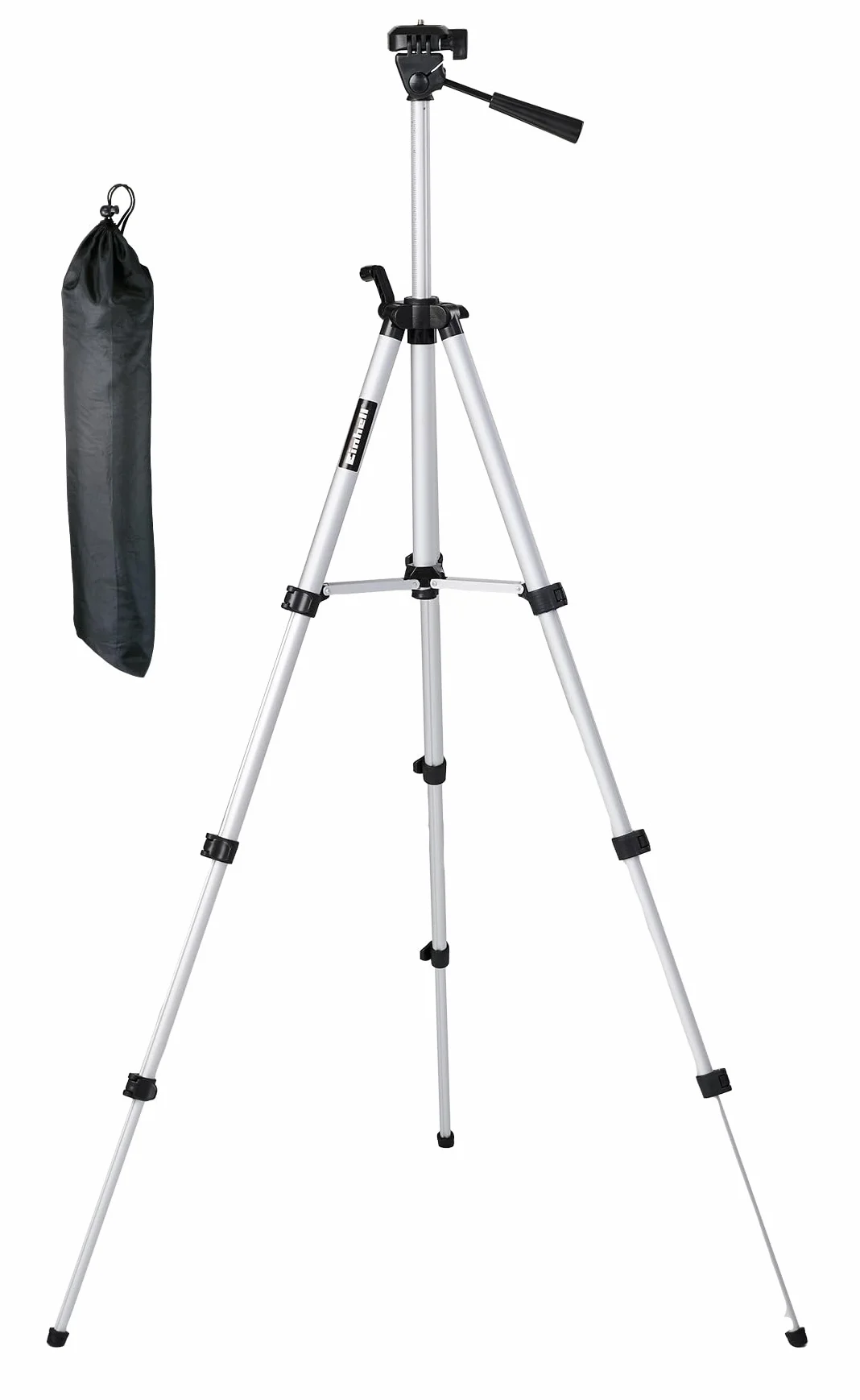 Original Einhell Trépied télescopique 37-110 cm pour appareils de mesure laser (réglable en hauteur de 37 à 110 cm, hauteur de transport 37 cm avec sacoche, filetage 1/4")