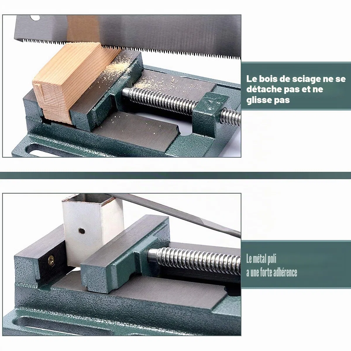 Étau de perceuse à colonne 4 pouces Étau de banc de mécanicien Pince de dessus de table Presse à serrure de verrouillage Base pivotante Étau de serrage de pince de banc de machine, 7,28 x 6,53 x