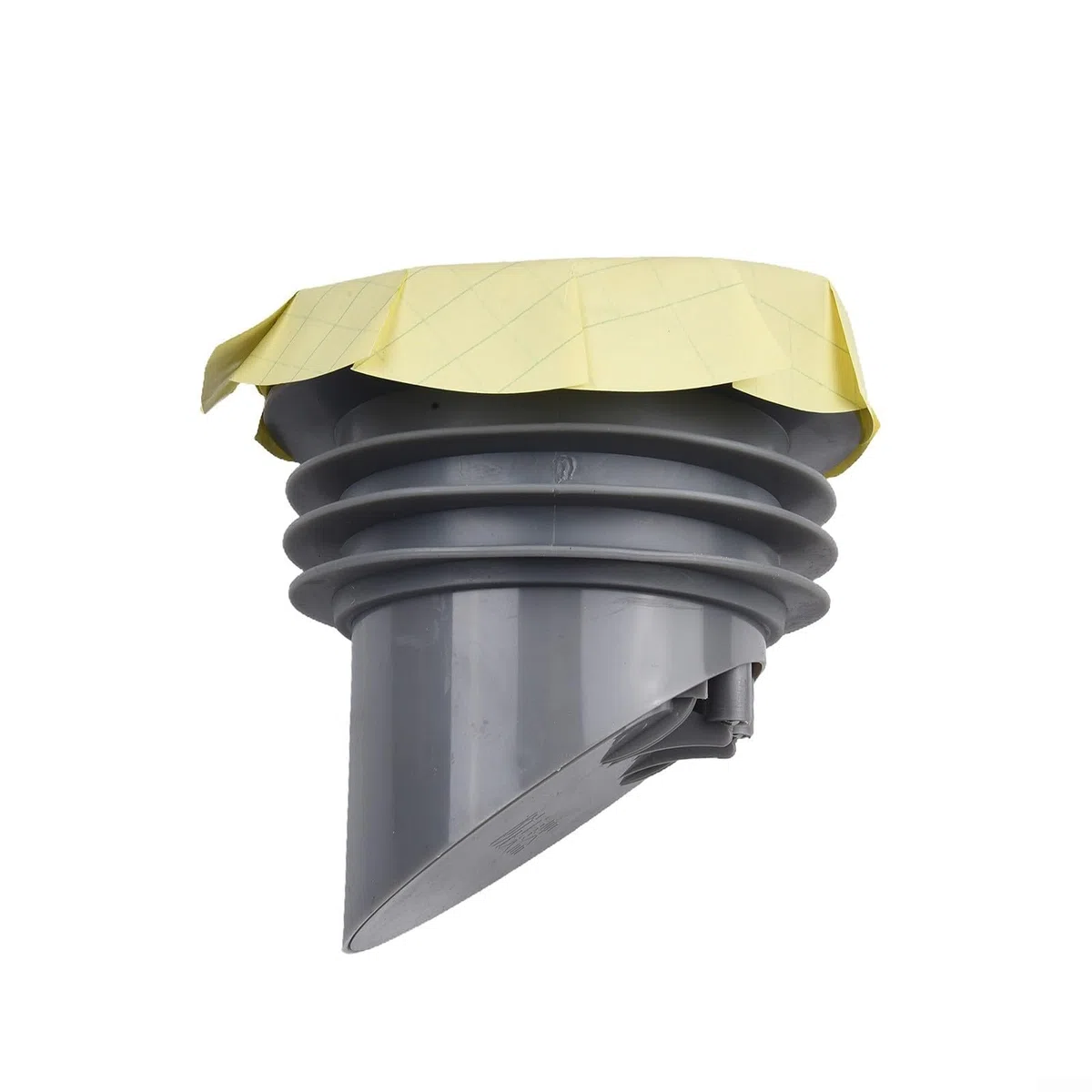 DAZZLEEX Anneau de cire pour bride de toilette avec clapet anti-refoulement Design anti-fuite pour réparation d'installation de toilettes Noir/gris 125 x 125 x 80 mm (gris)