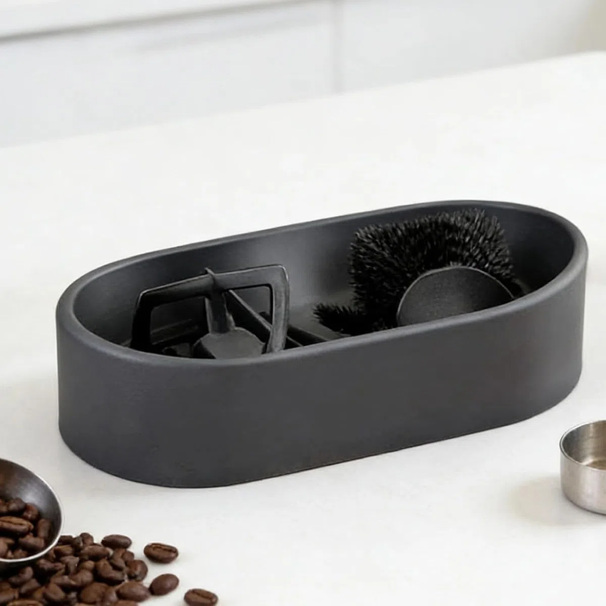Kit De Nettoyage De Porte-filtre à Café, Nettoyeur Automatique De Porte-filtre à Café, Station De Brosse Et Support Pour Machine à Expresso Professionnelle Pour Systèmes Barista 51/53/58 mm black