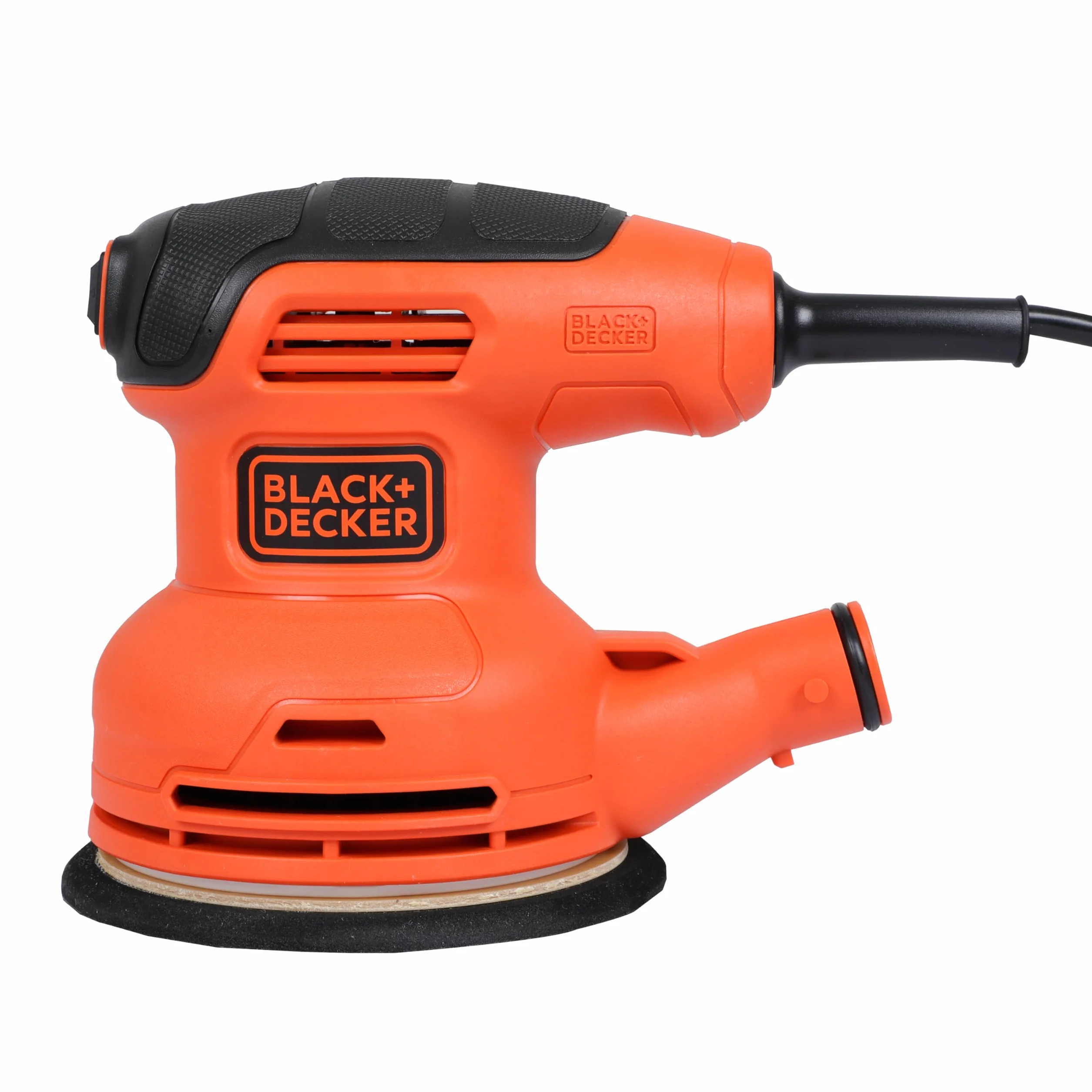 BLACK+DECKER Ponceuse excentrique filaire - 230W - 125mm - 1 abrasif - Livrée avec un sac de collection des poussières, BEW210-QS