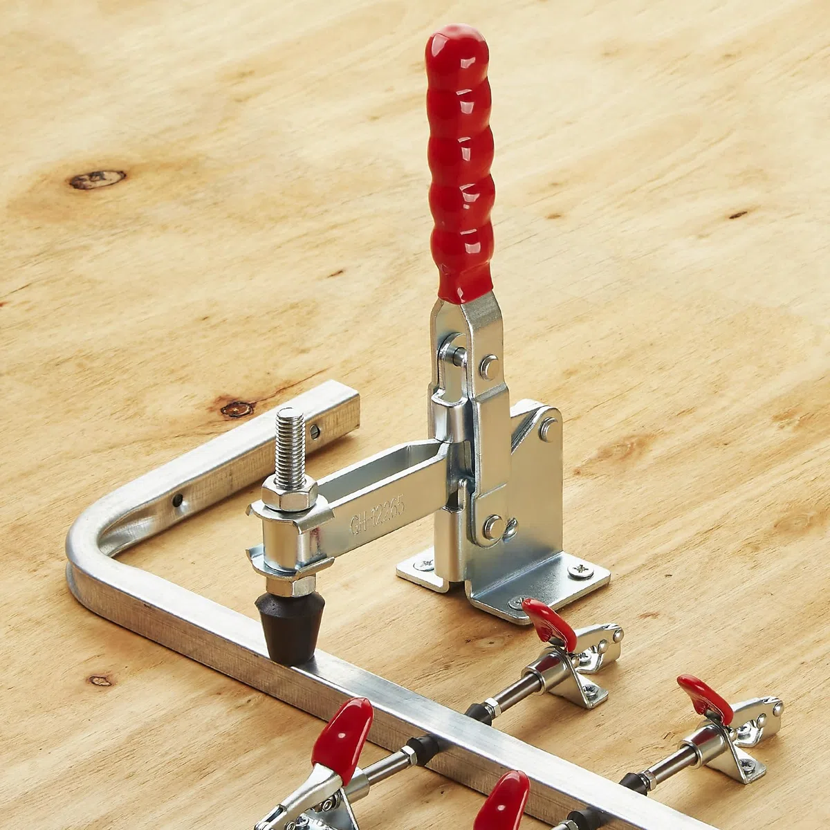 SOTECH 2 pièces Pince de serrage à genouillère Force de maintien jusqu'à 340 kg Serrage rapide vertical Pinces de serrage à genouillère