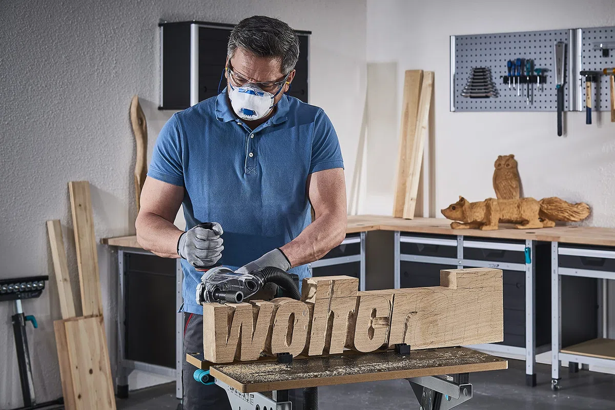 wolfcraft Râpe cylindrique pour meuleuse d'angle, Ø 31,5 mm I 4385000 I Pour sculpter et travailler le bois