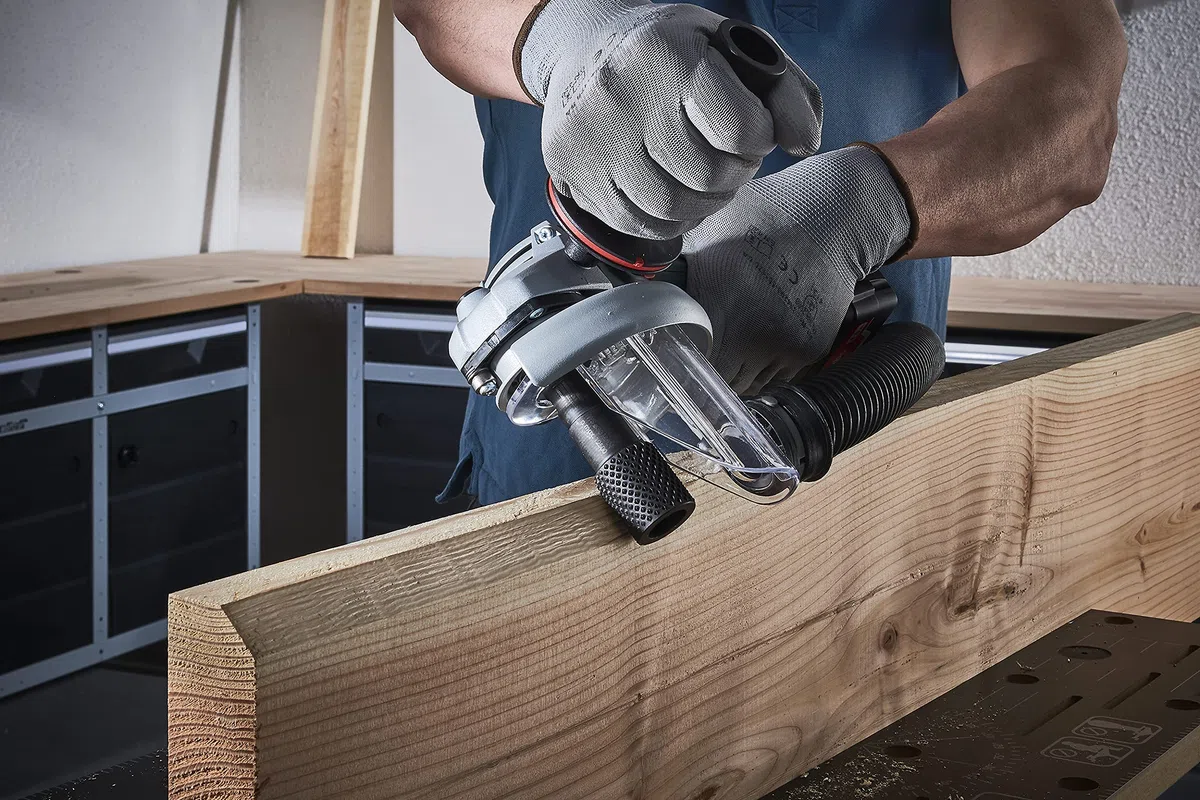 wolfcraft Râpe cylindrique pour meuleuse d'angle, Ø 31,5 mm I 4385000 I Pour sculpter et travailler le bois