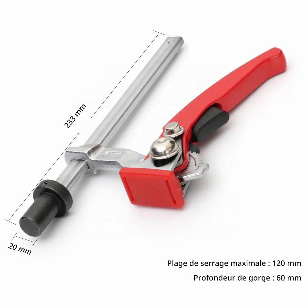 2 Pièces Presseur 20mm, Elément de Serrage pour Tables Multifonctions, Presse à Serrage Rapide, TOOSOAR Support de Presse de Table pour le Travail du Bois