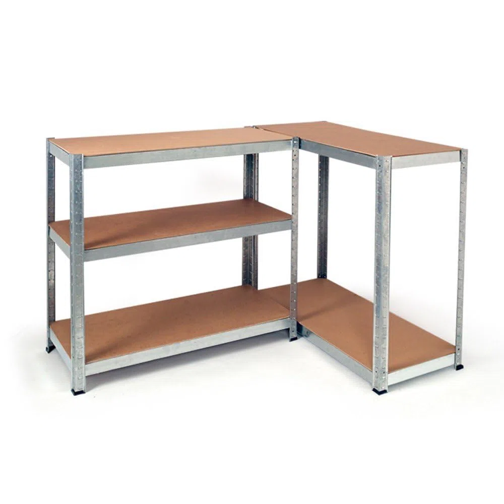 Étagère Rangement, 90 x 180 cm - Étagère Garage, Modulable, Métal Galvanisé, 5 Niveaux - Étagère Charge Lourde, 175 kg/Plateau - Établi Atelier Garage - Montage Sans Vis - 40 cm - Gris