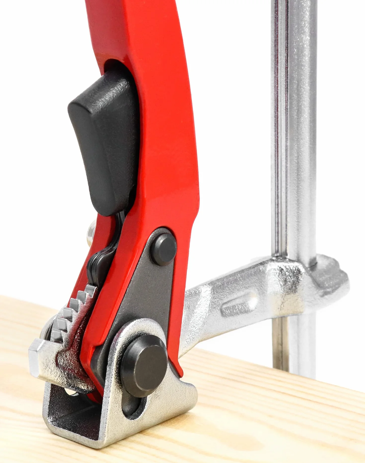 QWORK® Pince de table à cliquet, pince de serrage à dégagement rapide avec capacité de 160mm po et profondeur de gorge de 60mm po pour le ponçage et la coupe, 2 pièces