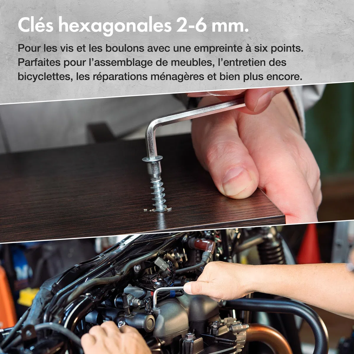 VonHaus Caisse à Outils - Complet Boite de 120 Pièces - Boîte à Outils Manuels, avec Lampe de Poche LED, Clés Hexagonales, Ruban à Mesurer & Mallette de Transport