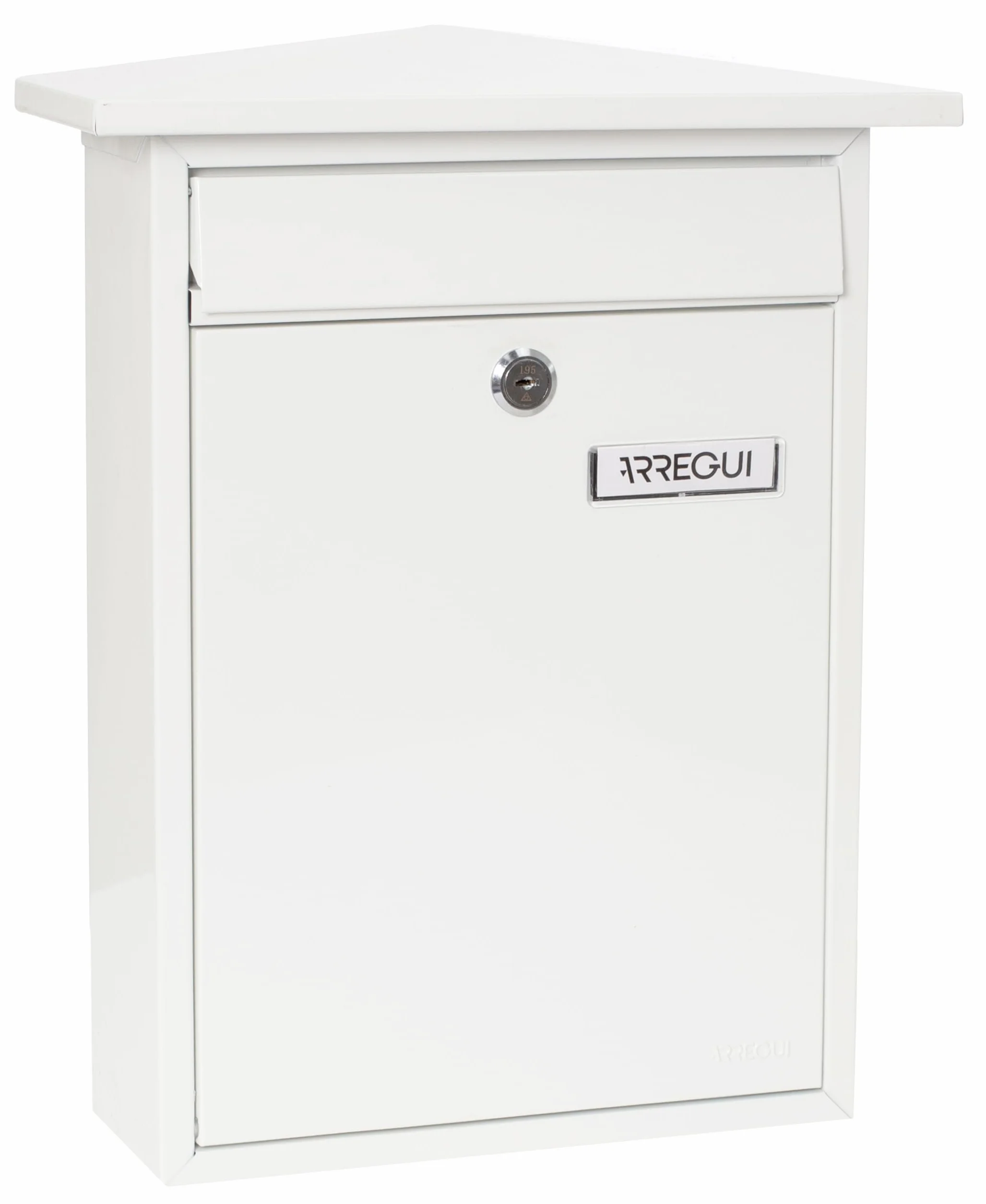 ARREGUI Home E5711 Boîte aux Lettres Individuelle en Acier, Taille M (Courrier Format A4, Magazine), Boîte aux Lettres Murale au Fond Étroit, Anti-Pluie, Facile à Installer, Blanc