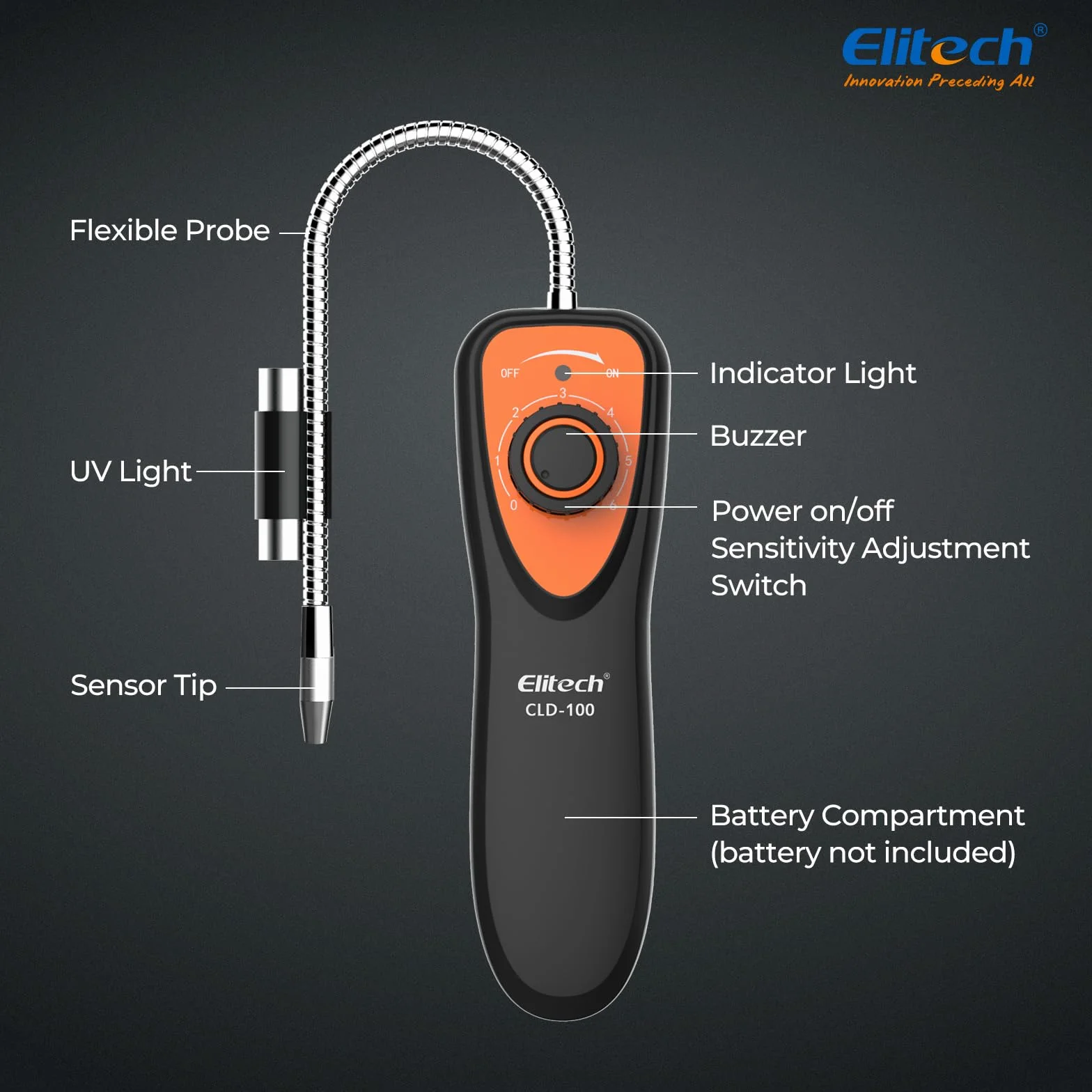 Elitech Détecteur de Fuite de Gaz Réfrigérant HVAC avec Lamp UV CLD-100 & Balance de Réfrigérant Electronique 50 kg pour Remplissage Climatisation CVC LMC-100F+