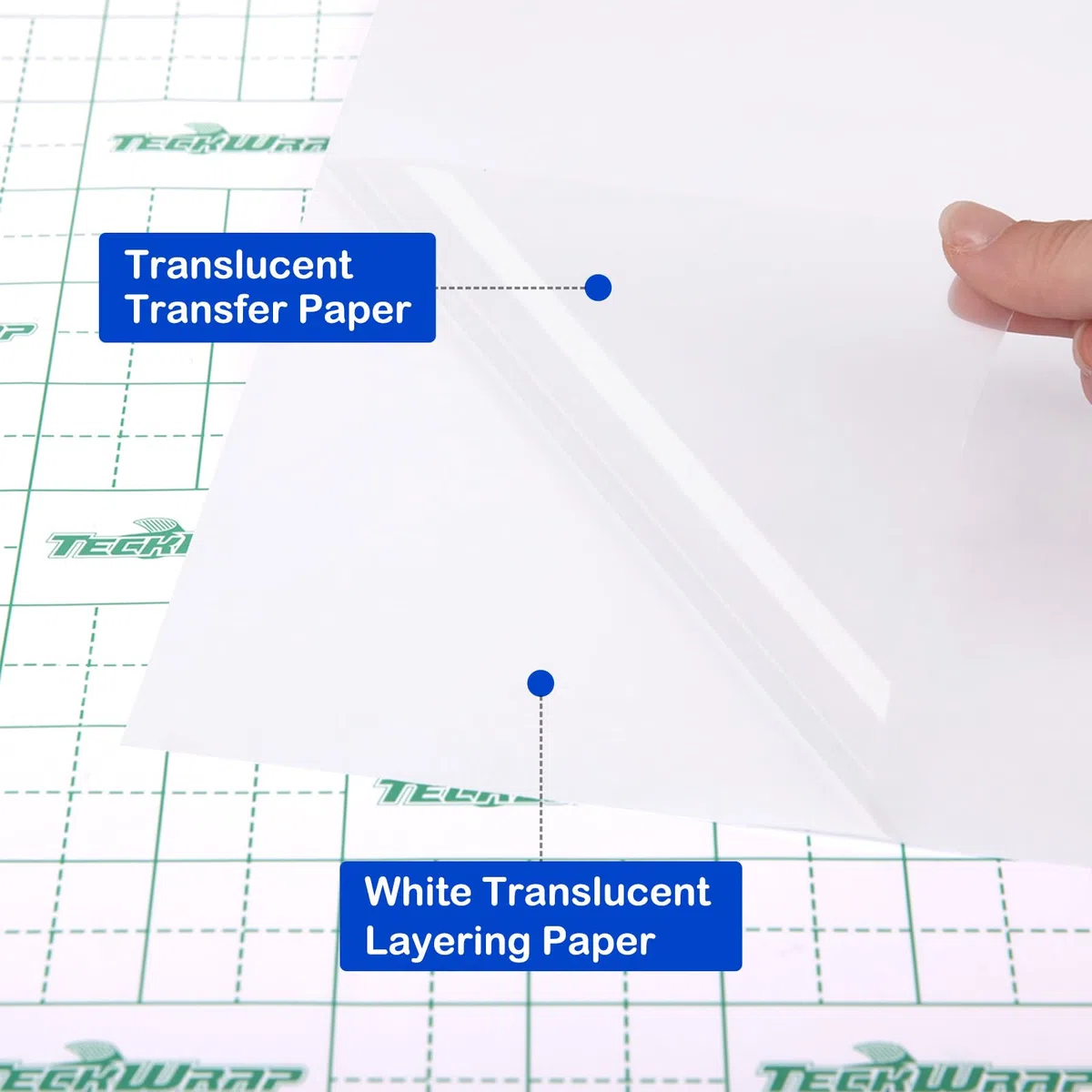 TECKWRAP Rouleau de ruban de transfert en vinyle transparent – 30,5 cm x 15,2 m – Ruban de transfert mat pour vinyle à faible adhérence – Démoulage facile pour décalcomanies, panneaux, fenêtres,