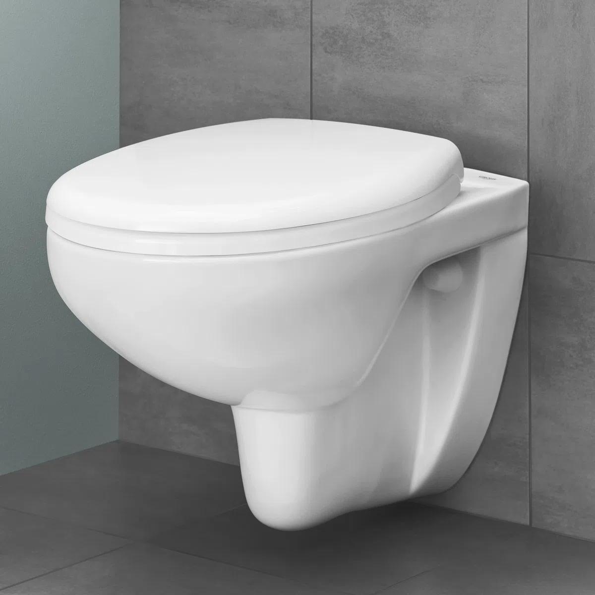 GROHE cuvette WC suspendue Bau ceramic, sans bride sans rebord, cuvette avec fixation rapide, volume de chasse 3/6 L, porcelaine vitrifiée, finition blanc alpin, 39427000 (Import Allemagne)