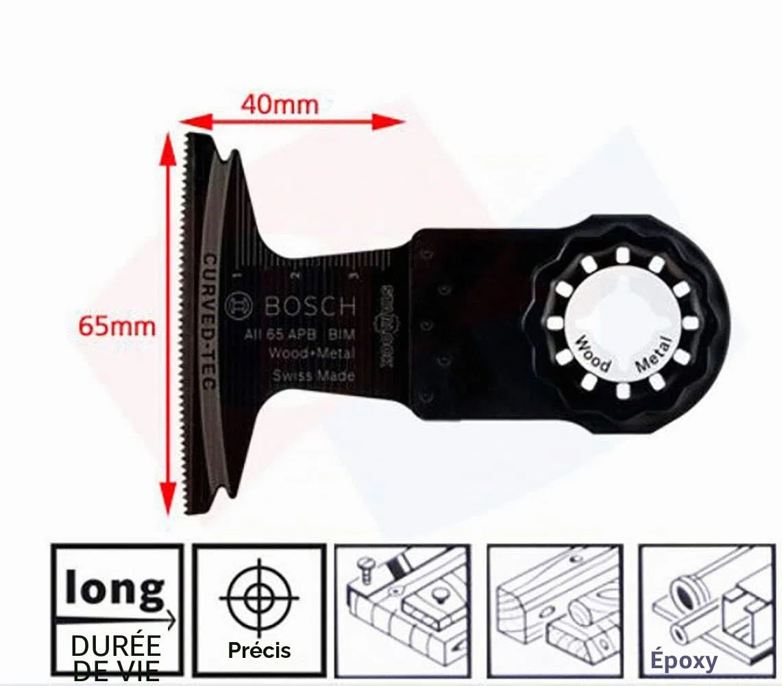 Bosch Coffret de 5 Lames Plongeantes Starlock/pour Outils Multifonctions avec Carbure de Tungstène Starlock (pour Bois et Tétal; Best of Cutting)