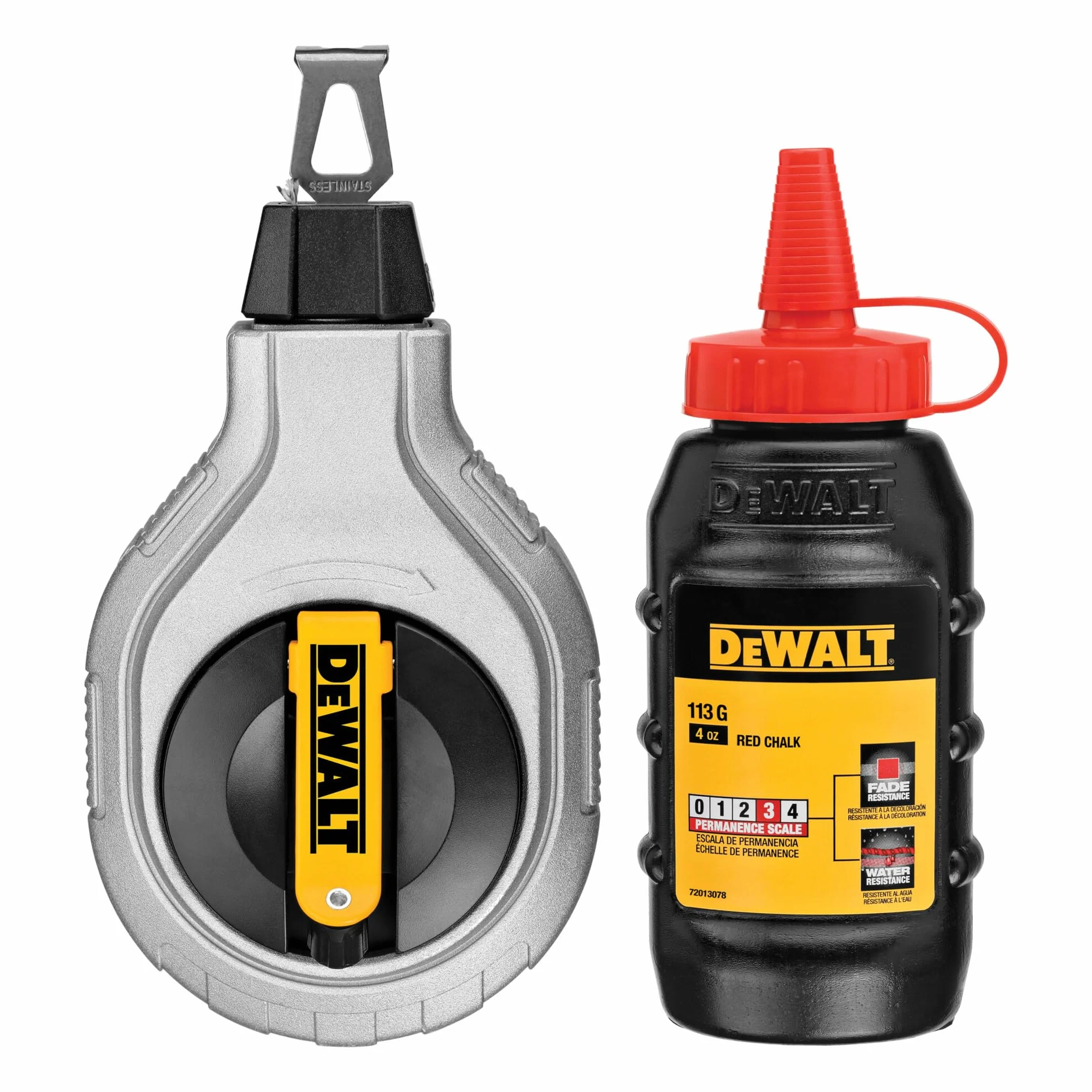 DEWALT Jeu de cordeau à frapper 30m avec craie rouge DWHT47408-0