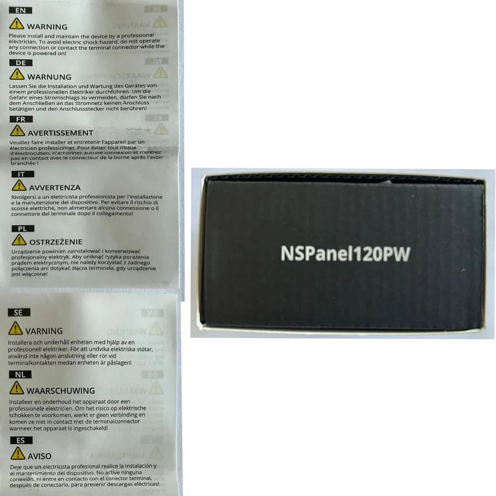 Smilewolf NSPanel Pro Zigbee 3.0 Hubs Matter Gateway 120Tpye Panneau Smart Home 120Tpye Thermostst Consommation d'énergie Module de commutation DIY Compatible appareils eWeLink (Blanc)