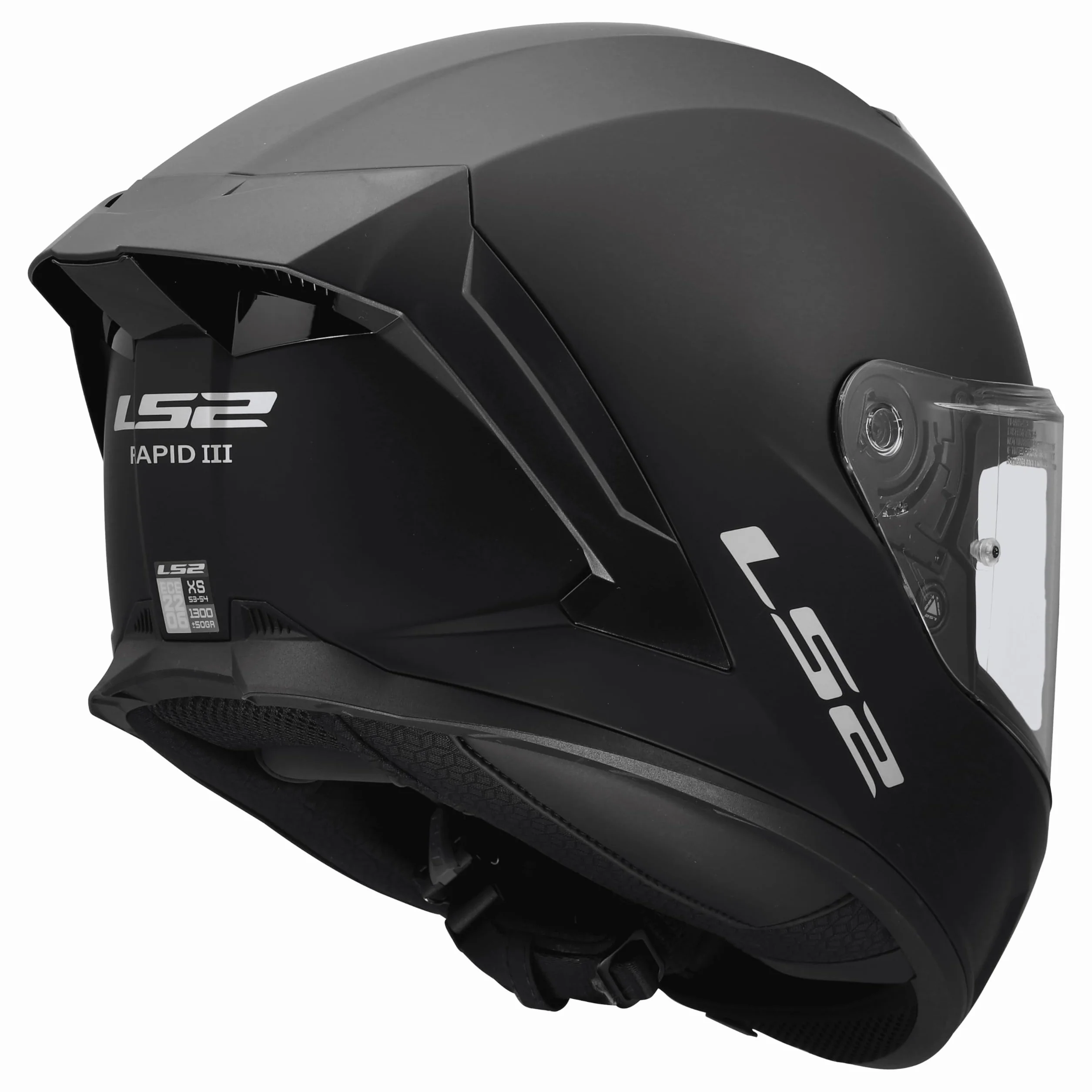LS2, Casque Moto Intégral Rapid III Solid Matt Black