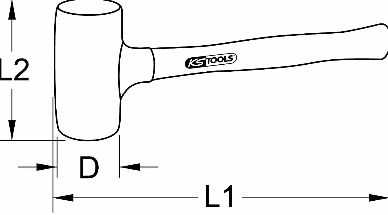 Marteau sans rebond - tete Ø35mm- 400g - enrobé en matière polyurethane