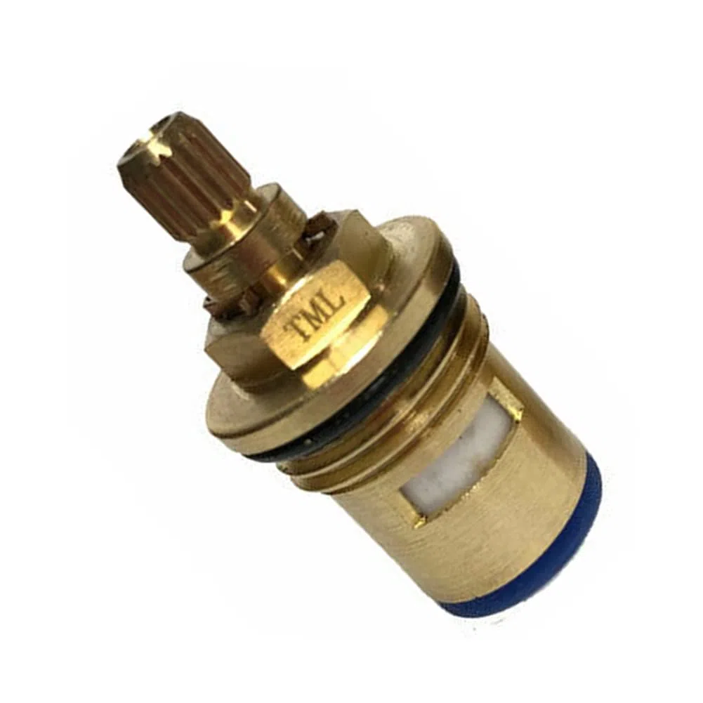 Lot de 2 Cartouches de Rechange en céramique pour Robinet mitigeur 20 Dents 1/4 de Tour 1/2" x pour BSP 1/2" x 45 mm