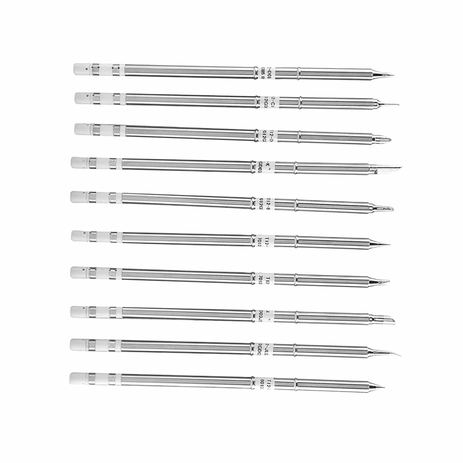 Lot de 10 pointes de fer à souder série T12 pour station de retravail FX-951