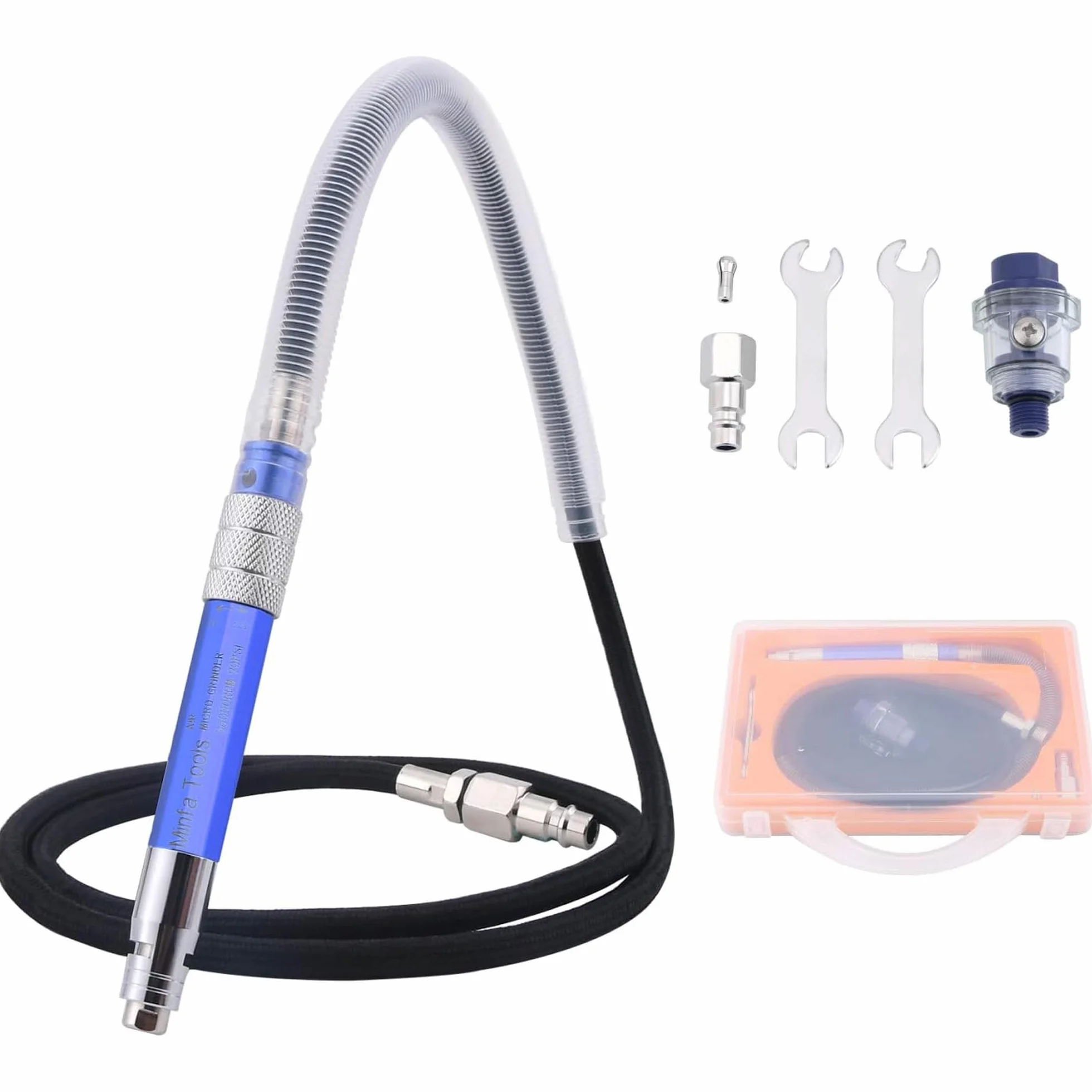 Kit de meuleuse à air comprimé - Mini crayon de 3 mm - Outil de coupe - Crayon pneumatique - Pour meulage et polissage de précision - 56000 tr/min
